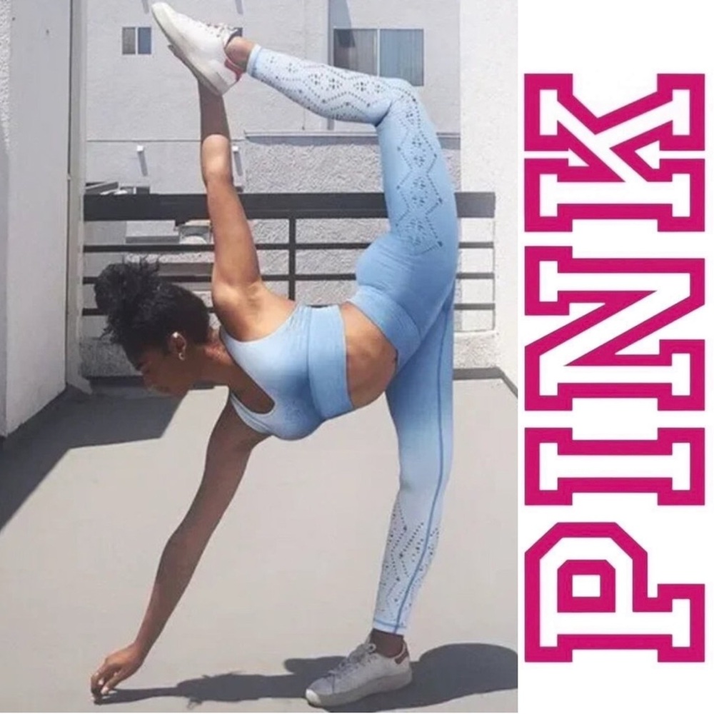Victoria's Secret PINK | Icy Topaz & Blue Ombre Seamless Leggings | Size Medium